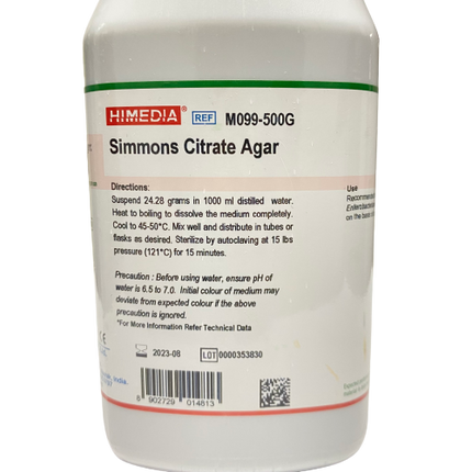 Agar Citrato Simmons 500g HiMedia